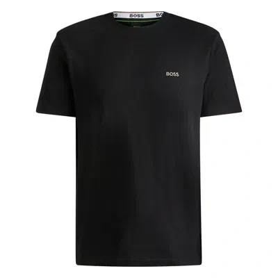 Hugo Boss Round-necked Logo T-shirt In Black