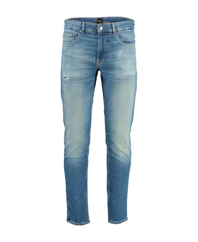 Hugo Boss Logo Jeans In Blue