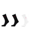 Hugo Boss Logo-knit Socks (pack Of Three) In Black