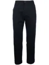 Hugo Boss Logo Label-detail Trousers In Schwarz