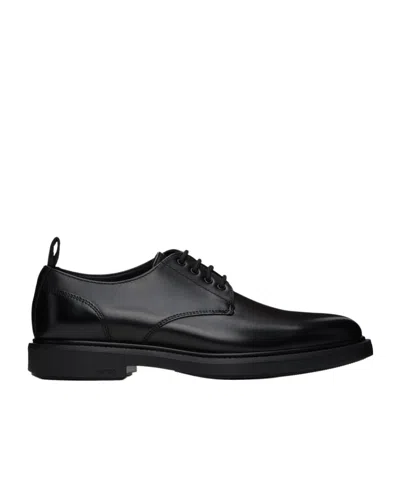 Hugo Boss Logo Lace-up Derby Shoes In Black