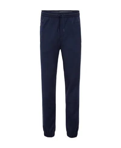 Hugo Boss Logo-laced Sweatpants In Blue