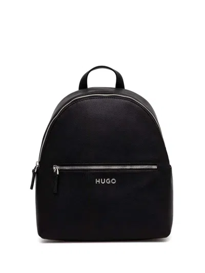 Hugo Boss Logo-lettering Backpack In Black