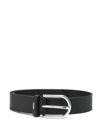 Hugo Boss Logo-lettering Belt In Black
