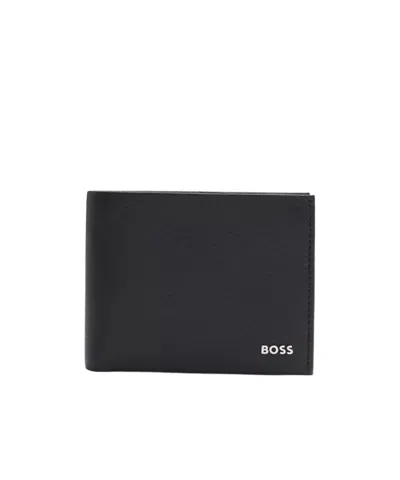 Hugo Boss Logo Lettering Card Holder In Black