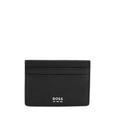 Hugo Boss Logo-lettering Card Holder In Black