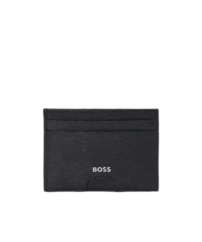 Hugo Boss Logo Lettering Card Holder In Black