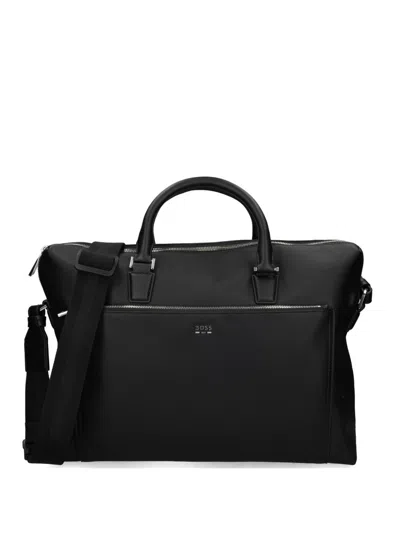 Hugo Boss Logo-lettering Laptop Bag In Black
