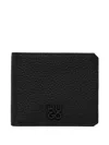 Hugo Boss Logo-lettering Leather Wallet In Black
