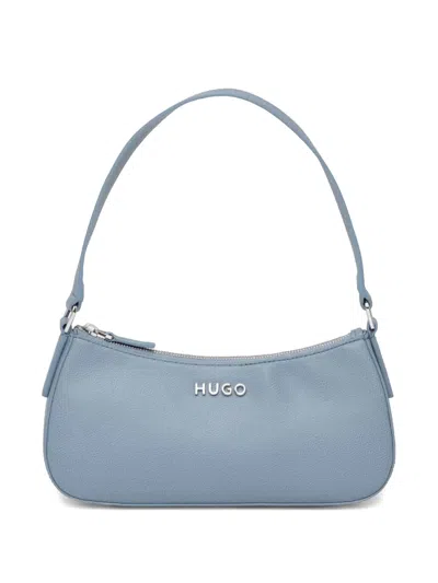 Hugo Boss Logo-lettering Shoulder Bag In Blue
