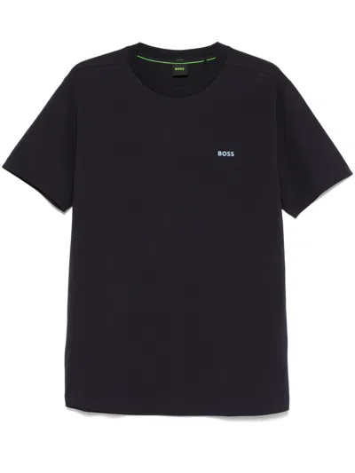 Hugo Boss Logo-lettering T-shirt In Blue