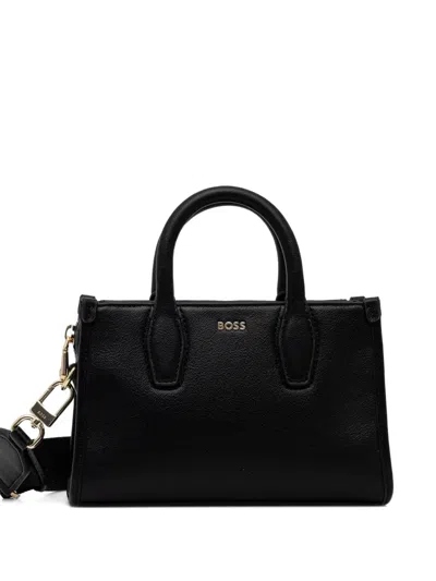 Hugo Boss Logo-lettering Tote Bag In Black