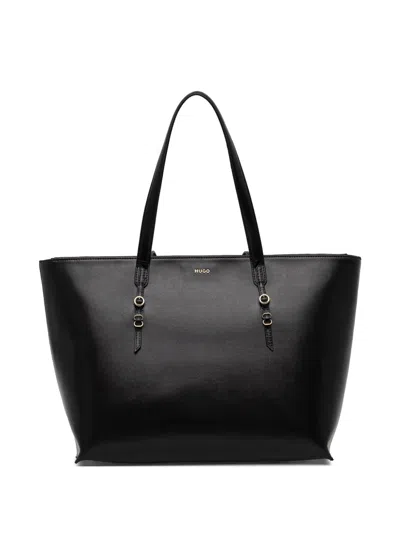 Hugo Boss Logo-lettering Tote Bag In Black
