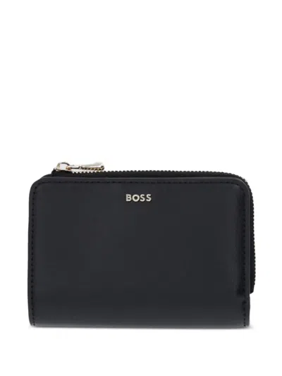 HUGO BOSS LOGO-LETTERING ZIPPED WALLET