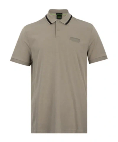 Hugo Boss Logo Logo Short-sleeved Polo Shirt In Nude