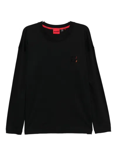 Hugo Boss Logo Long-sleeve T-shirt In Black