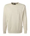 Hugo Boss Beige Jersey Sweatshirt In 131-open White