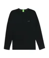 Hugo Boss Round Collar And Long-sleeved T-shirt In Black