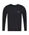 Hugo Boss Logo Long-sleeved T-shirt In Black