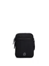 Hugo Boss Twill Reporter Bag With Double B Monogram In Black