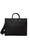 Hugo Boss Logo Monogram Tote Bag In Black