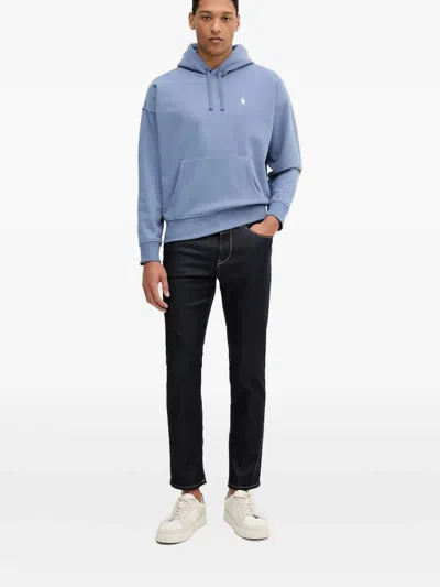 Hugo Boss Logo-motif Jeans In Blue