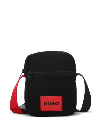 Hugo Boss Kids' Logo-pacth Crossbody Bag In Pattern