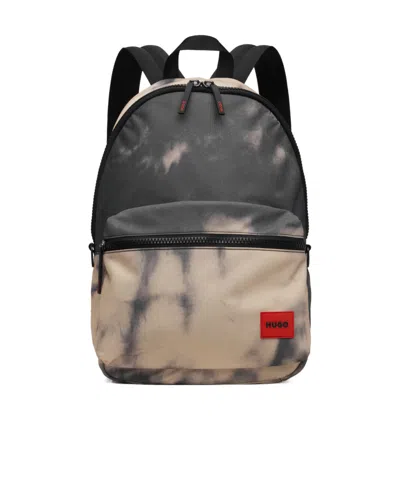 Hugo Boss Logo Patch Backpack In Black