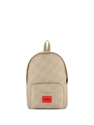 Hugo Boss Kids' Logo-patch Backpack In Blue