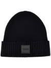 Hugo Boss Logo Beanie In ブルー