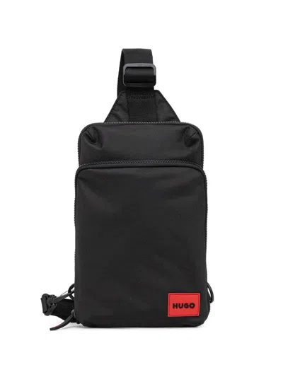 Hugo Boss Logo-patch Belt Bag In Black