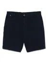 Hugo Boss Logo-patch Bermuda Shorts In Blue