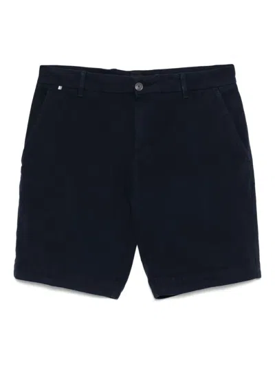 Hugo Boss Logo-patch Bermuda Shorts In Blue