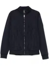 Hugo Boss Logo-patch Bomber Jacket In Blue