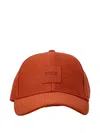 Hugo Boss Logo-patch Cap In Orange