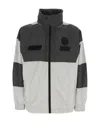 Hugo Boss Logo-patch Colour-block Hooded Jacket In Black