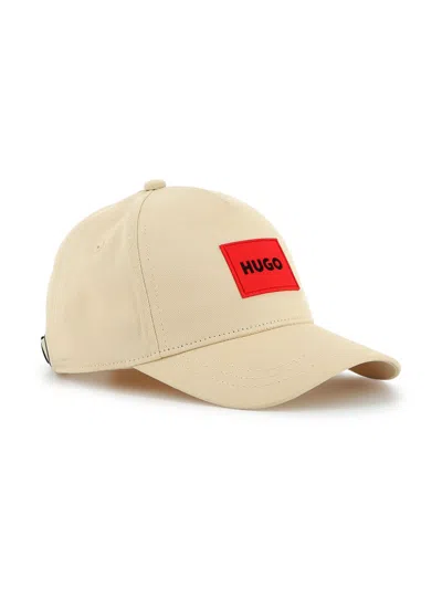 Hugo Boss Kids' Logo-patch Cotton Cap In Neutrals