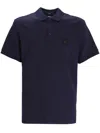 Hugo Boss Logo-patch Cotton Polo Shirt In Blue