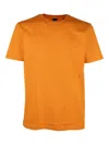Hugo Boss Logo-patch Cotton T-shirt In Orange