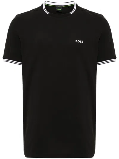 Hugo Boss Boss Stretch Cotton T-shirt In Dark Blue