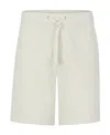 Hugo Boss Logo-patch Drawstring Cotton Shorts In White