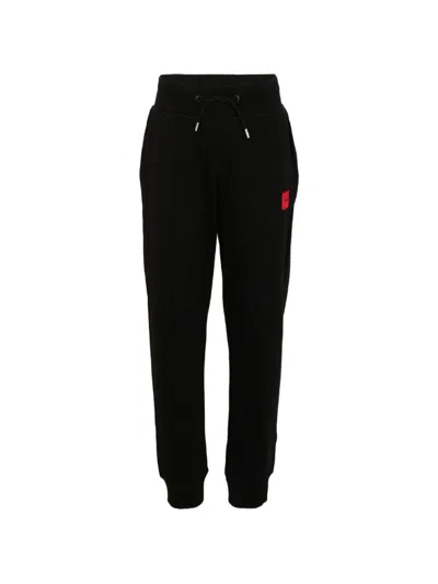 Hugo Boss Kids' Logo-patch Drawstring Track Pants In Black