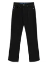 Hugo Boss Logo-patch Jeans In Black