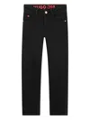 Hugo Boss Logo-patch Jeans In Black
