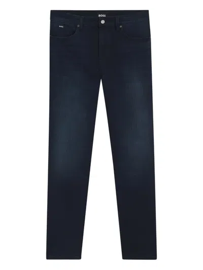 Hugo Boss Logo-patch Jeans In Black