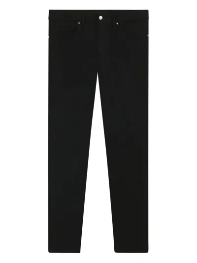 Hugo Boss Logo-patch Jeans In Black