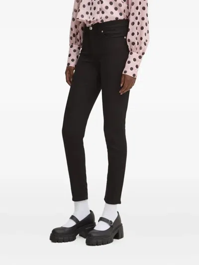 Hugo Boss Logo-patch Jeans In Black