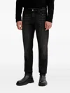 Hugo Boss Logo-patch Jeans In Black
