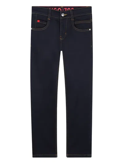 Hugo Boss Kids' Logo-patch Jeans In Blue