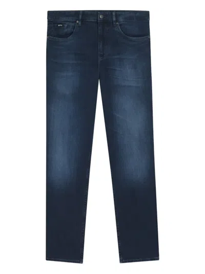 Hugo Boss Maine Regular-fit Jeans In Blue Soft-touch Denim